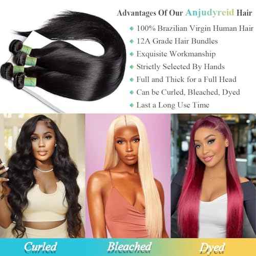 Human Hair Bundles Straight 1 Bundle 26 Inch Brazilian Virgin Straight Human Hair Bundles For Black Woman