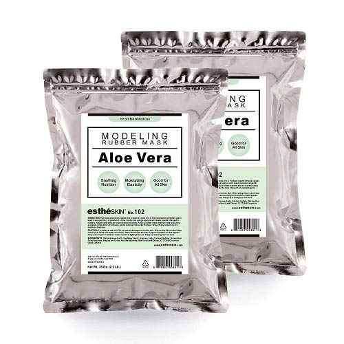 estheSKIN (2 pack) No.102 Aloe Vera Peel Off Type Modeling Rubber Mask Powder for Facial Skin Care Treatment, 35oz