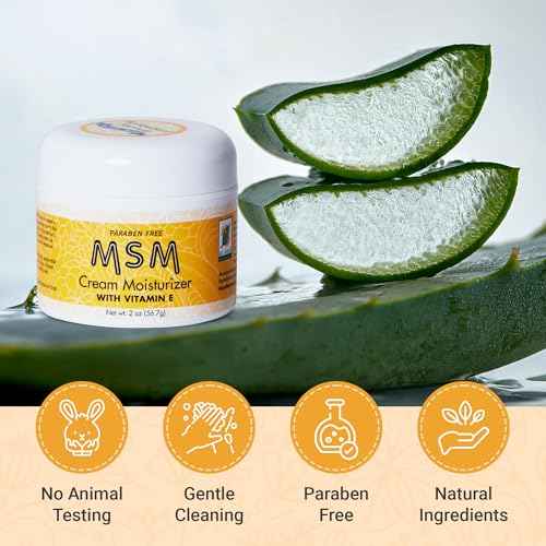 At Last Naturals MSM Cream, Face Lotion to Reduce Fine Lines and Wrinkles, Pitted Acne and Scars, Soothing Moisturizer with Vitamin E to Promote Healthy Skin, 2 Ounce (Pack of 3)