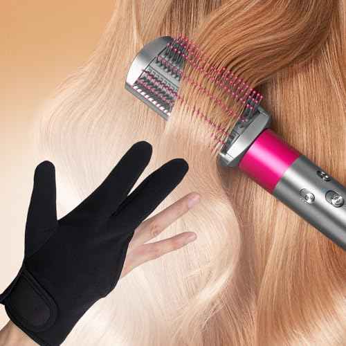 Heat Gloves for Hair Styling, Professional 3 Finger Barber Mittens, Heat Resistant Gloves for Hair Styling Perming,Hair Straightening, Curling Wand and Flat Iron