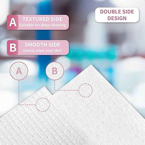 Disposable Face Towels, Extra Thick, 40 Count, Natural, Skin Cleansing Wipes