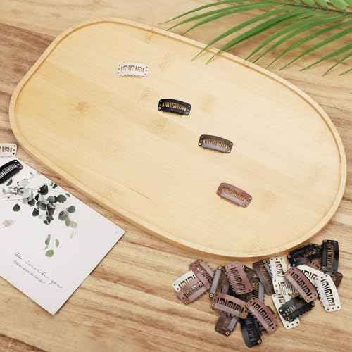 32pcs U-Shaped Wig Clips - Small Comb Metal Clips with Soft Rubber Snaps - Accessories for Wigs, Braids, Hair & DIY Chunni