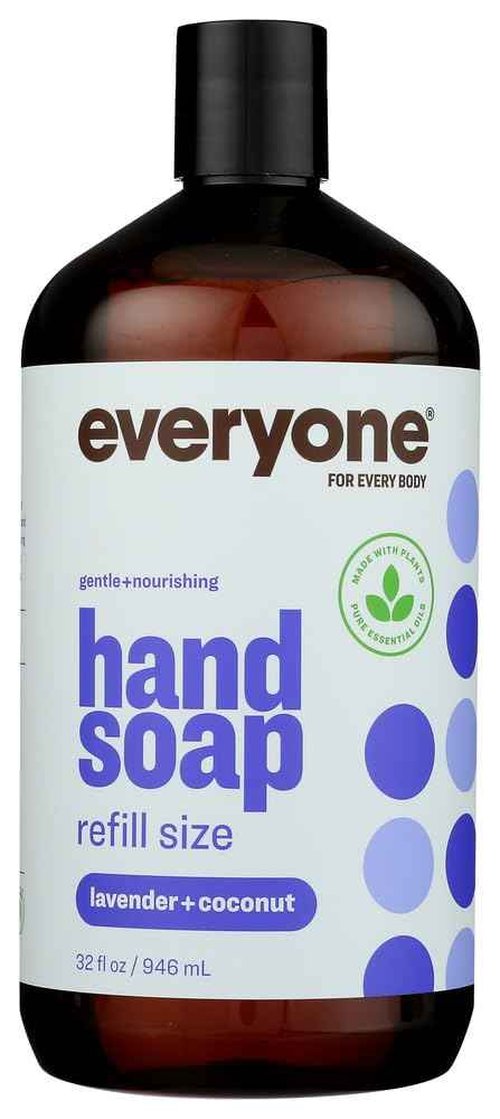 Everyone Hand Soap Refill, 32 Ounce (Pack of 6), Lavender and Coconut, made with Essential Oils for kitchen and bathroom