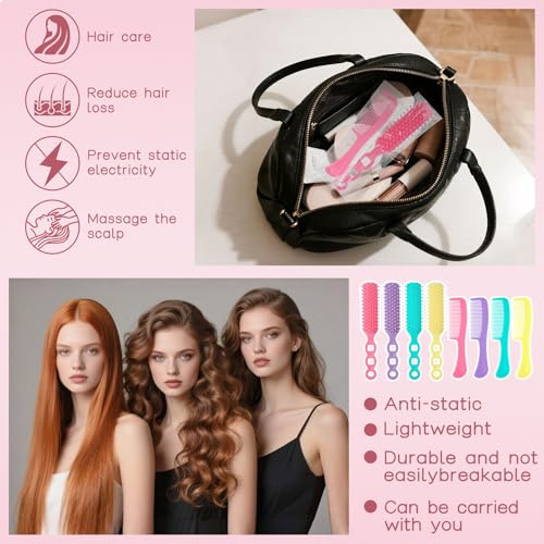Hair Brush and Combs Bulk Individually Wrapped for Homeless,Disposable Hair Combs Bulk Hair Brushes Detangling Hairbrush for Women Shelter Nursing Hotel Church Charity Supplies (pack of 240)