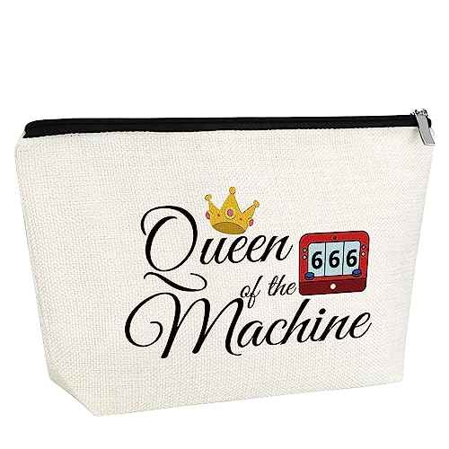 Casino Lover Gifts Funny Gambler Gifts for Women Slot Machine Makeup Bag Cosmetic Bag Good Luck Gift Christmas Easter Casino Club Gift for Gambler Friends Her Gambling Travel Toiletry Pouch