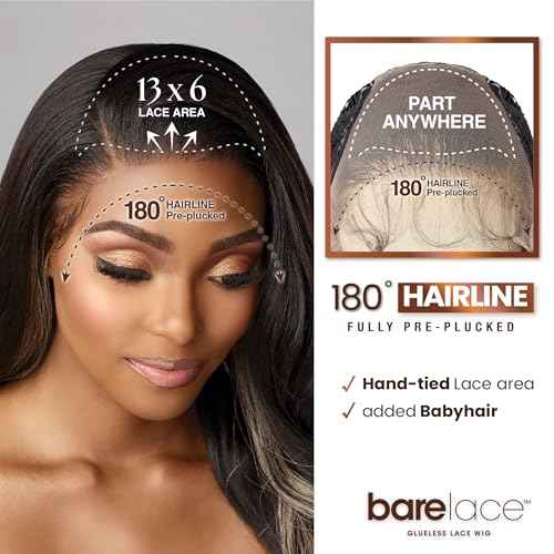 Sensationnel Bare Lace 13X6 Wigs - Unit 14 Lacefrontal Glueless Synthetic 180 Degree Preplucked Hairline (LT613/ASHBROWN)