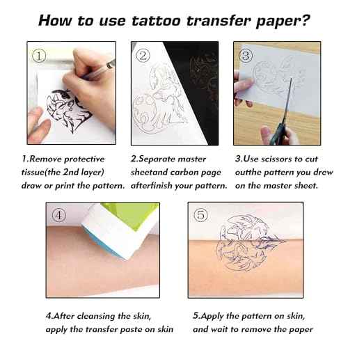 3MM Tattoo Fake Skin with Transfer Paper - Rayyl 16Pcs Tattoo Practice Skin with Transfer Paper, 6Pcs Tattoo Fake Skin 3MM Thick with 10Pcs Transfer Paper for Beginners & Artists Tattoo Supplies