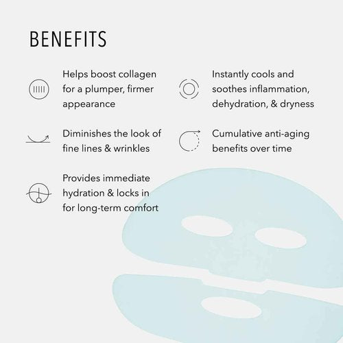 Hydropeptide Polypeptide Collagel+ Plus Face Mask, Line Lifting Hydrogel Peptide Facial Treatments, 4 Count