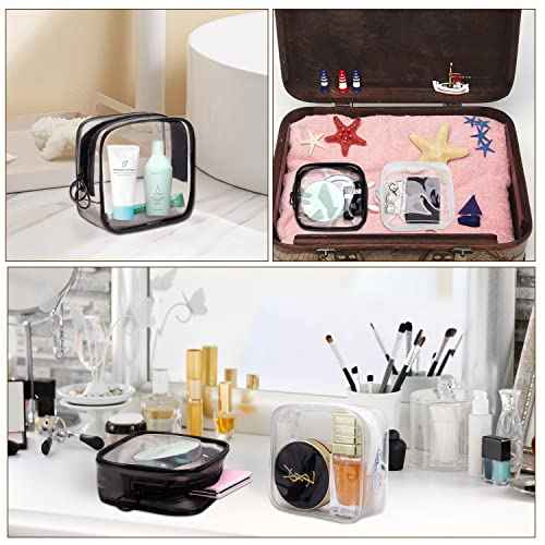 LYroo Small Makeup Bag Clear Mini Makeup Zipper Pouch Makeup Bag Small Cosmetic Bag for Purse Essentials Items Women Coin Purse Aesthetic Stuff£¨2 Pack