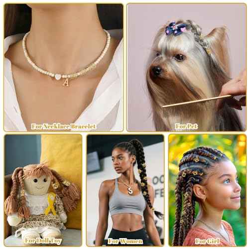 Ouligay 100Pcs Gold Hair Rings Charms for Braids Gold Hair Jewelry Adjustable Hairs Clips Braid Cuffs Accessories Decorations for Braids Locs Dreadlock Women Men Festival Pirate Decorations
