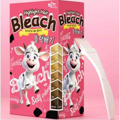 eZn Highlight Hair Bleach Kit, 4.23oz Korean Cruelty-Free Hair Lightener, Lifts Up to 6 Levels, Includes Tint Tray, Brush, and Complete Lightening System