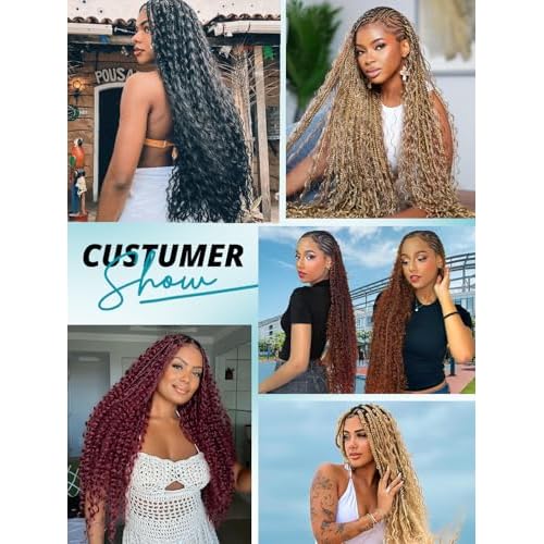 160g 5 Bundles/Pack Ombre Honey Blonde Human Braiding Hair for Boho Braids 18 Inch Curly Boho Hair for Braiding Knotless 12A Deep Wave Bulk Bohemian Color P1B/27