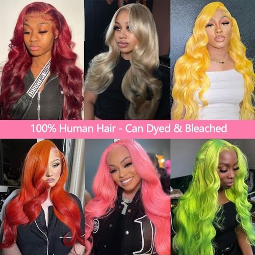 220% Density 13x6 613 Blonde Lace Front Wig Human Hair Body Wave Blonde Lace Front Wigs Human Hair with Baby Hair Glueless Wigs For Women 26 Inch