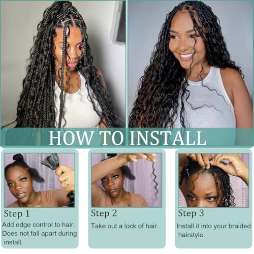 Curly Wave Bulk Human Hair For Braiding No Weft Unprocessed Brazilian Virgin Human Hair Extensions Wet And Wavy Micro Braiding Hair Human Hair Bundles For Boho Braids Natural Color(26inch 2pack/100g)