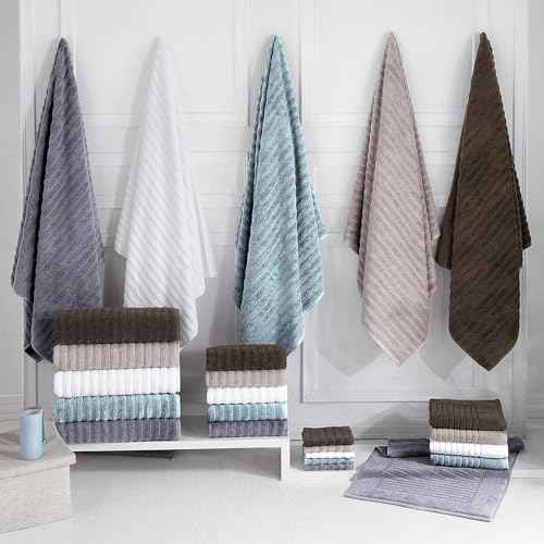 Classic Turkish Towels CTT Luxurious 100% Turkish Cotton Washcloths 6 Pack, Highly Absorbent & Quick Dry, Face Towels Wash Cloths for Hotel, Spa & Gym | 13"x13" (Platinum)