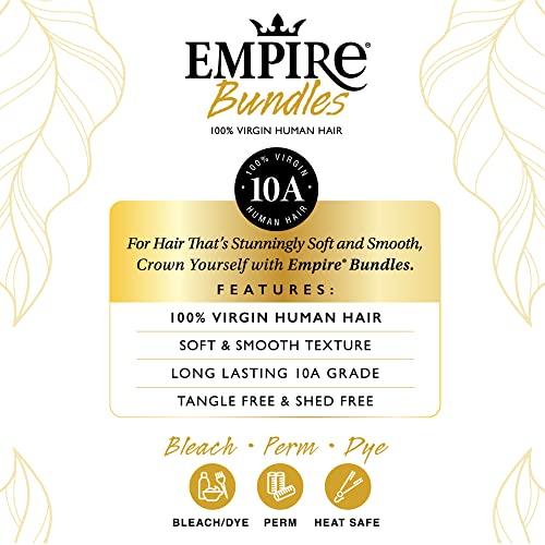 Sensationnel Empire bundles multi - straight with 4x4 closure 10a tangle shed free human hair for weaving and sew in styles (12 14 16 Inch, NATURAL)