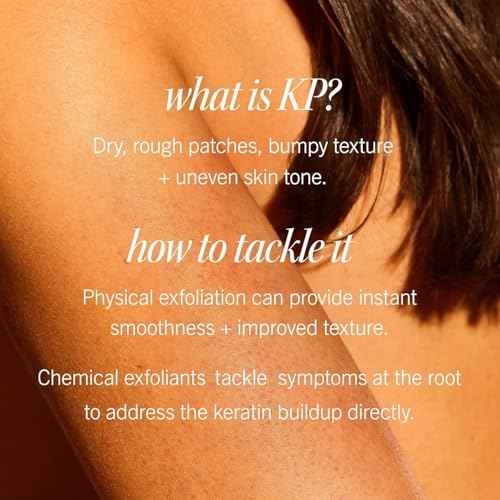 First Aid Beauty - KP Bump Eraser Body Scrub with 10% AHA, Keratosis Pilaris Exfoliator with Glycolic and Lactic acids, Helps Reduce Chicken Skin Bumps, Safe for Sensitive Skin, Peach Scent (8 oz)