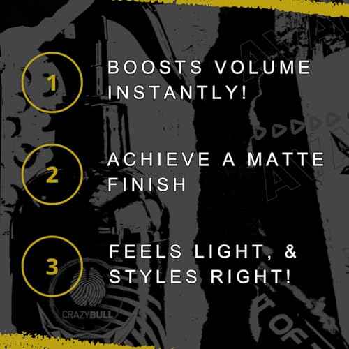 Crazy Bull Hair Bull Blaster Sea Salt Spray - Volumizing Hair Spray for Men - Lightweight and Firm Hold Spray - Vegan and Cruelty-Free - 6.76 oz