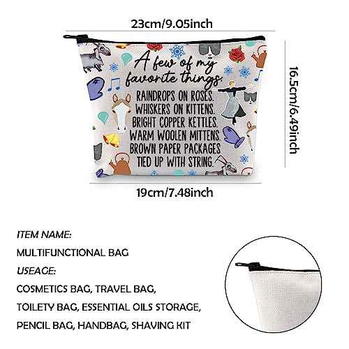 WCGXKO Music Inspired Musical Gift Music Name List Make Up Zipper Bag For Theratry Musical Fans (A few whi)