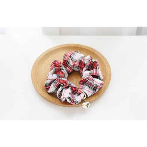 Fashionable Elegant Scrunchies - Christmas Pearl Head Flower Hair Ties - Christmas Gift Satin Fabric Hair Accessories