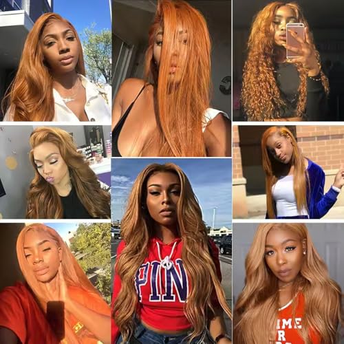 24 24 24 Inch Color #30 Bundle Light Brown Body Wave Human Hair Bundles Light Brown Bundle Color #30 Body Wave Bundles Human Hair Weave