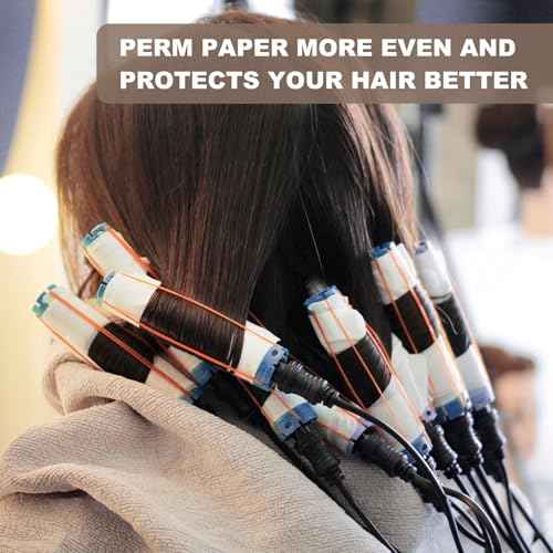 140pcs Perm Papers for Hair, Thin End Papers for Hair Perm, High-Temperature Resistant Perm End Paper for Professional Hair Salon Home Use- White