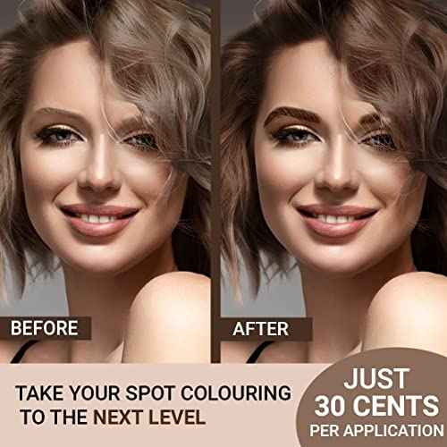 MinaiBrow Dark Brown Tint Kit | Natural Spot Coloring Brow Powder, Water & Smudge Proof Instant Brow Dye, 100% Gray Coverage, 30 Applications, Ammonia &, Vegan, Cruelty Free, Plant-Based
