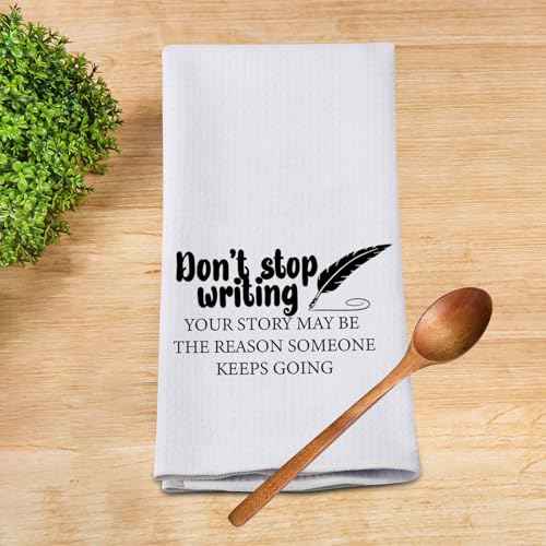 G2TUP Creative Writer Don't Stop Writing Makeup Bag - Future Author Cosmetic Bag - Novelist Appreciation Gift - Zipper Travel Bag (Stop Writing KT)