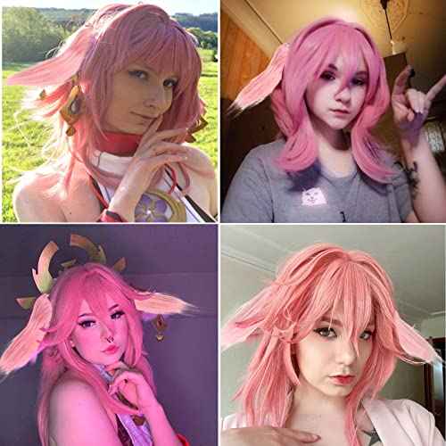 Handmade Genshin Impact Yae Miko Ears, Animal Fox Rabbit Headwear Ears, Genshin Impact Accessories Props £¬Lolita Rabbit Ear Headband for Halloween Yae Miko Cosplay