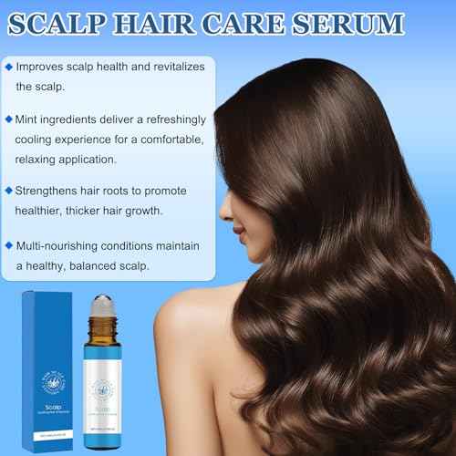 Advanced Hair Growth Roll-On Serum,Hair Growth Serum Roll On,Promotes Growth, Reduces Hair Loss, Nourishes Scalp & Roots,For All Hair Types(3Pcs)