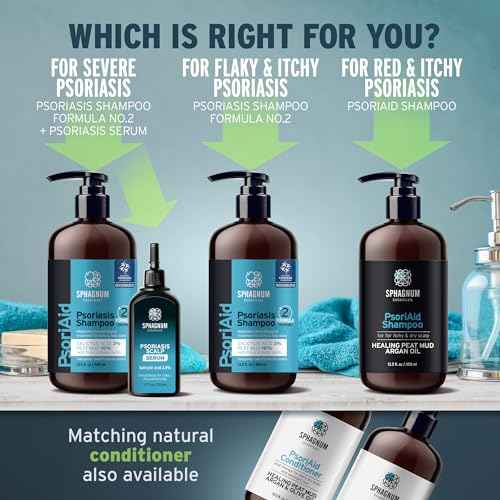 Sphagnum Botanicals Psoriasis Shampoo and Conditioner Set - Peat Mud Therapy for Red & Itchy Scalp with Tea Tree Oil, No Coal Tar. For Both Men and Women. 2 x 13.5 Oz