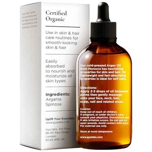Gya Labs Argan Hair Oil - 3.4 Fl Oz - for Scalp Health, Strengthens & Protection from Damage