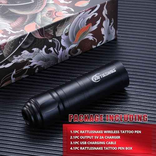 Rattlesnake Rotary Battery Pen Tattoo Machine Digital LED Display 4.2mm Stroke Length (TATTOO MACHINE)