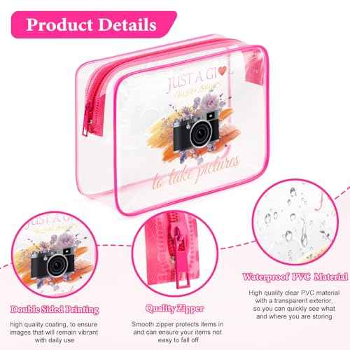 Photography Lovers Gifts Photographer Makeup Bag Camera Lover Gifts for Women Friends Photography Gifts for Videographer Beginners Cosmetic Bag Friendship Birthday Christmas Graduation Gift