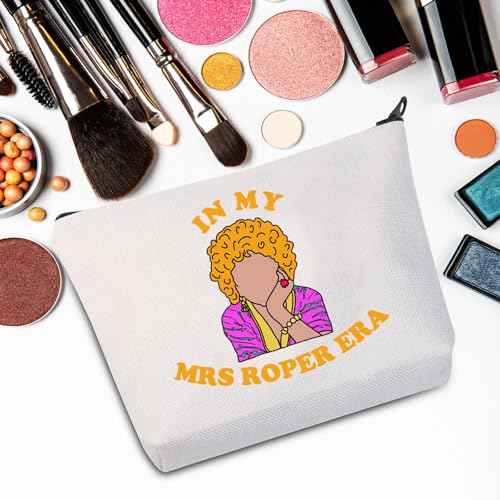 JNIAP Mrs.Roper Makeup Bag Mr Roper And Mrs Ropers Gifts In My Mrs Roper Era Gifts Sitcom Inspired Zipper Pouch (Mrs Roper Era)