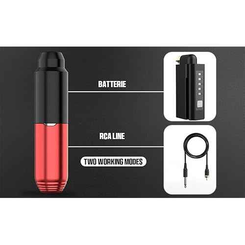 Tattoo Kits Tattoo Machine Tattoo Set with 1500mAh Power Supply and LCD Display Red (SLP51KIT-2)