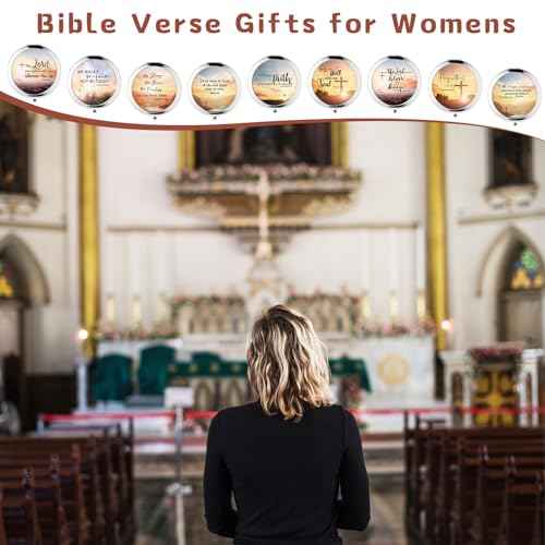 9 Pcs Christian Compact Mirrors Gifts for Women Bulk Religious Pocket Mirror with Bible Verse Inspirational Scripture Quote Church Gifts for Ladies Church Congregation Group Party Favors