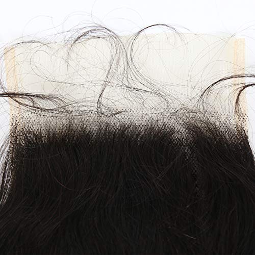 BTWTRY HD 5x5 Lace Closure Body Wave Pre Plucked Natural Hairline with Baby Hair Swiss Lace Closure Brazilian Virgin Human Hair Lightly Bleached Knots (18inch, Body Wave)