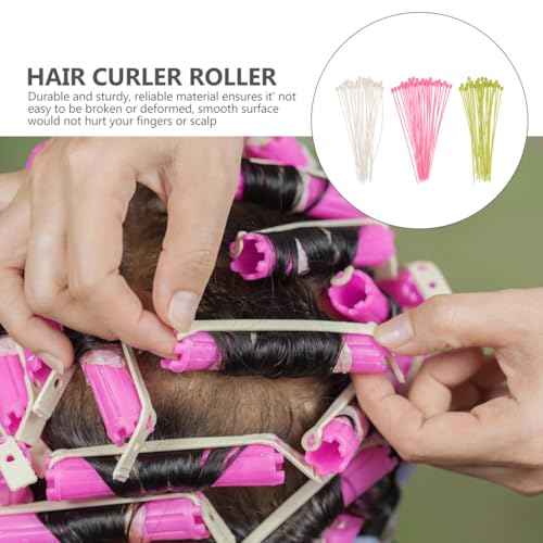 FRCOLOR Hair Roller Pins 90pcs Plastic Brush Roller Pick Perm Needle Barber's Special Hairdressing Tool for Hair Curling Styling Accessories
