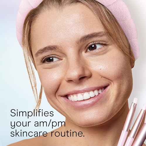 Conair Spa Makeup and Face Washing Headband, Pink Bubble Design, 1 Count, Ultra-Absorbent Microfiber Headband for Washing Face, Soft Terry Cloth, No-Squeeze, No-Pull Band Gentle on Hair and Head