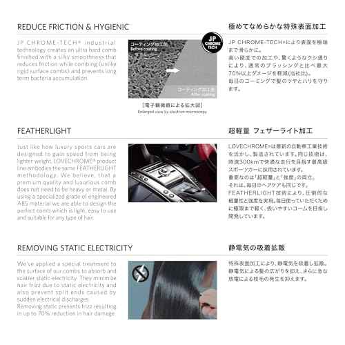 LOVE CHROME IN BATH TETSUKI/Japanese artisan hair comb