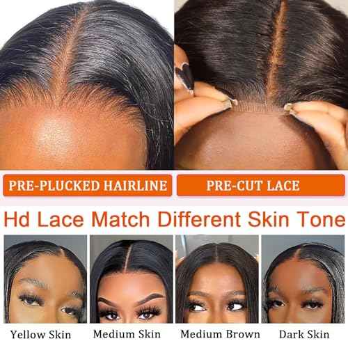 Wear and Go Glueless Wig Human Hair Pre Plucked Pre Cut 4/27 Highlight Ombre Bob Wig Human Hair Honey Blonde Deep Wave HD Lace Front Wig 4x4 Curly Closure Human Hair Wigs for Women 10 INCH