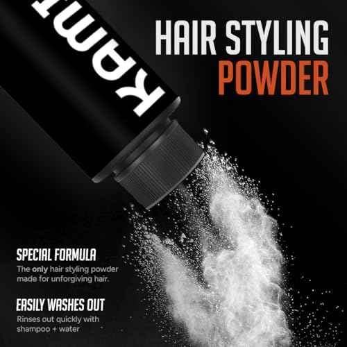 Kami Hair Texture Powder for Men - Strong Hold & Volume Powder - Texturizing Hair Product for Men¡¯s Styling, Matte Finish, All-Day Hold for Thick Hair