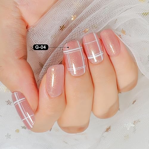 beautilux Glitter Pink Gel Polish, 6 Colors 10ml Glitter Baby Pink Light Pink Gel Nail Polish, Soak Off UV Gel Polish Kit for Nail Art DIY Salon at Home and Gift