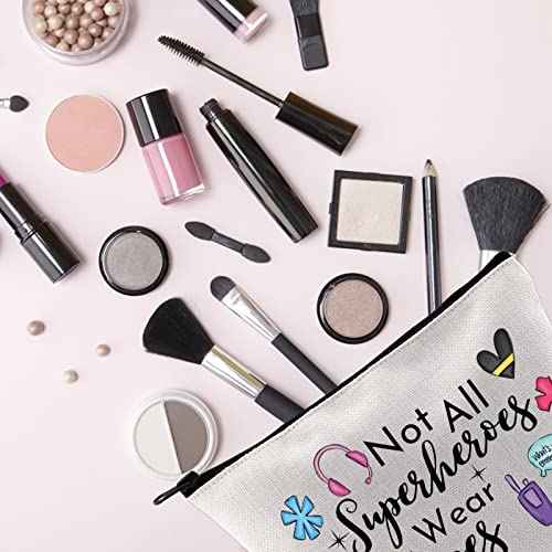 TSOTMO Dispatcher Gift Not All Superheroes Wear Capes Essential Worker Appreciation Gift Makeup Bag (Wear capes dispatcher)