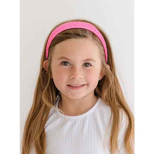 Glitter Headbands for Girls Women Non Slip Girls Headband, Sparkle Kids Headbands Cute Alice Head Band for Girl¡¯s Hair, Pink Hair Accessories for Women for Birthday Party Favors Back to School