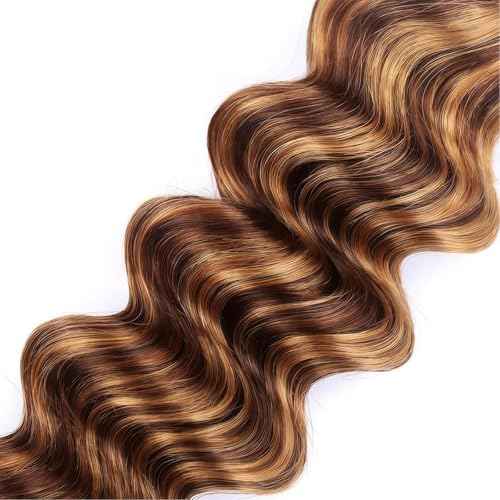 Body Wave Human Hair Bundles 1B Color 16 18 20 Inch Brazilian Virgin Remy Hair Extensions 12A Grade 3 Bundles Soft Natural Weave for Black Women