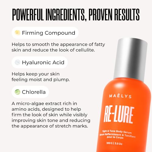 MA?LYS RE-LURE Tight & Tone Body Serum - Hyaluronic Acid Serum for Women - Hydrating, Helps Reduce The Look Of Cellulite