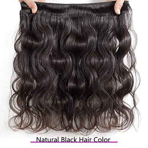 Body Wave Bundles 10A 1 Bundles Human Hair 100% Unprocessed Brazilian Virgin Raw Hair Bundles Extensions Double Weft Curly Weave Bundles Human Hair Natural Color Deals Full And Thick 26 Inch