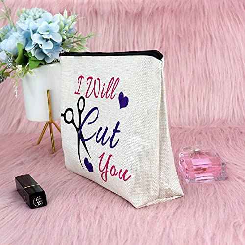 Hairdresser Gift for Women Makeup Bag Cosmetology Graduation Gifts for Girl Hair Stylist Gifts Cosmetic Bag Salon Stylist Gift Friendship Gift for Her Travel Cosmetic Pouch Appreciation Christmas Gift